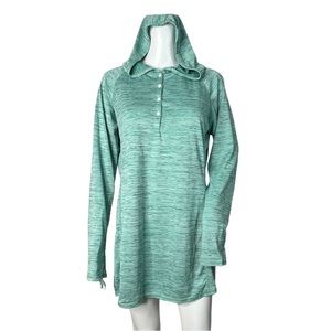 Simms Fishing Women's Madeira Coverup Mermaid Green Space Dye Hoodie Pullover